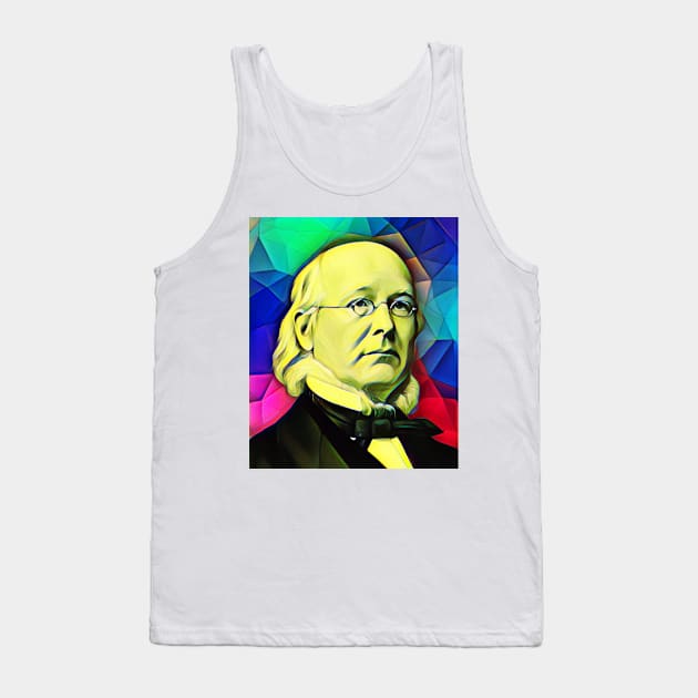 Horace Greeley Colourful Portrait | Horace Greeley Artwork 6 Tank Top by JustLit